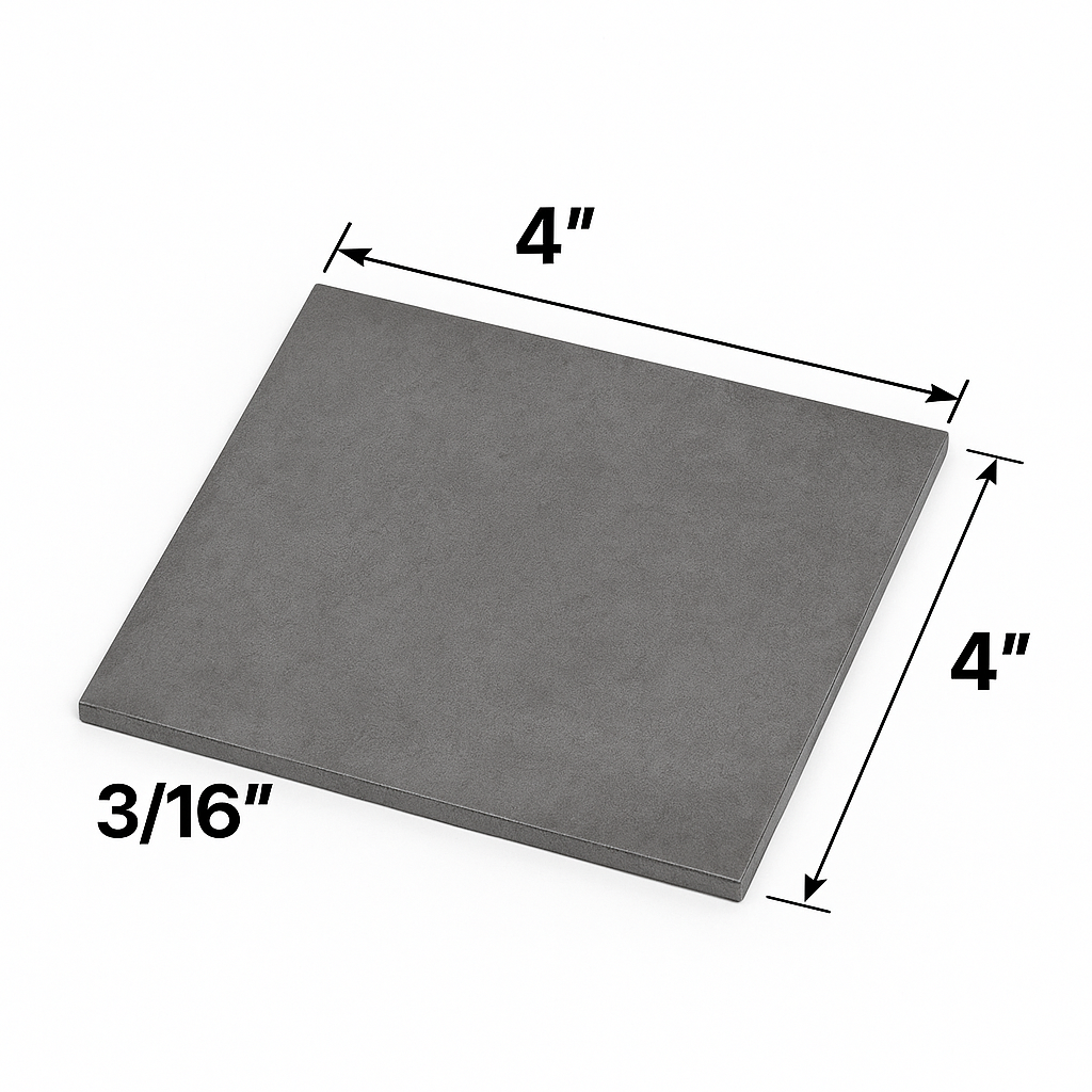 4" x 4" x 3/16" Steel Shim Plate – Grade A36