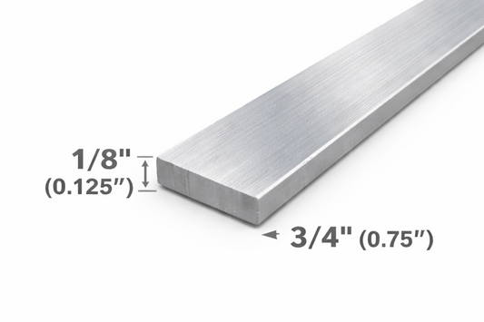 1/8" x 3/4" Aluminum flat bar 6061