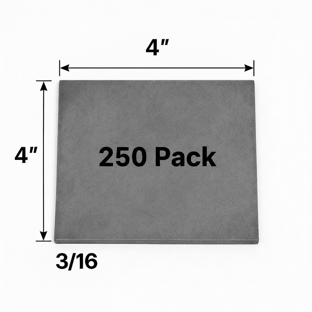 4“ x 4“ x 3/16“ square steel plate welding coupon 250 pack