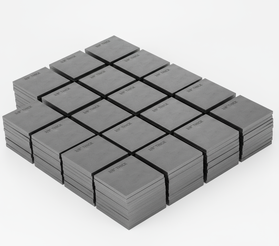 4” x 4” x 3/8" Steel Shim Plates -A36 Hot Rolled - Welding Coupons - 0.375” Metal Post Base Plates - Heavy Duty Steel Plate - Quantity Discounts