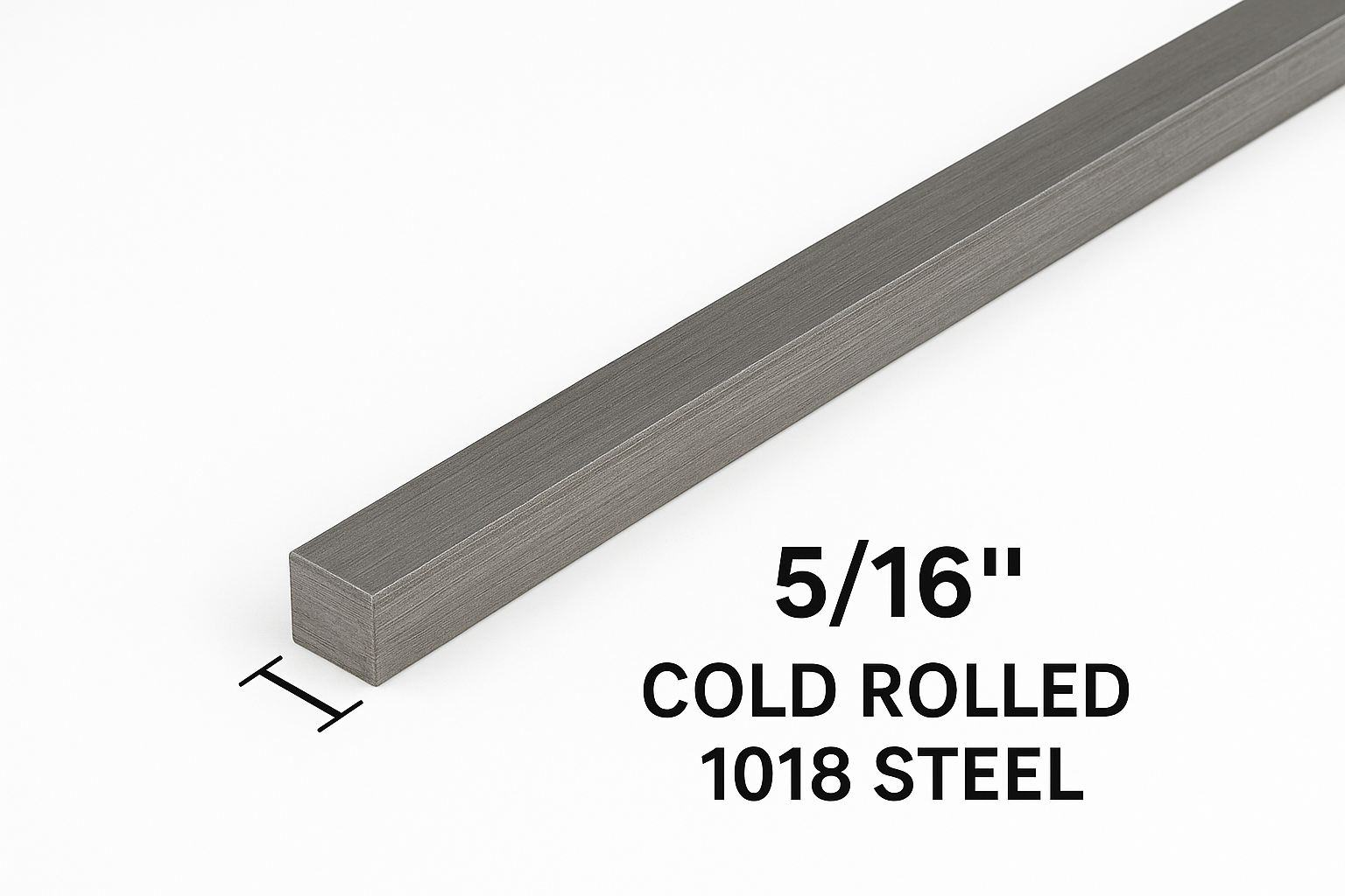 1.5" X 1.5" Square Steel Bar - 1018 Cold Rolled Steel, Choose Your Length (12 Inch Shown)