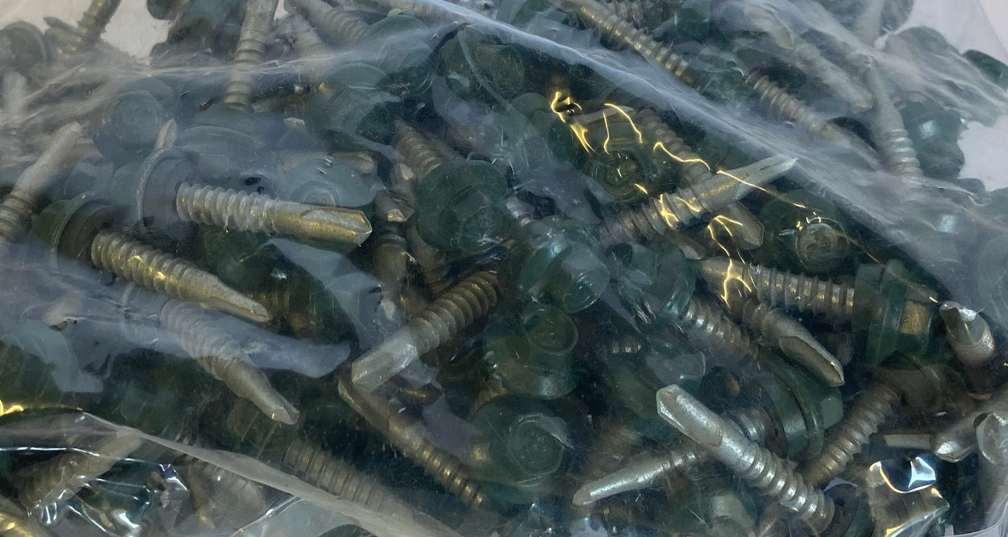 Green metal building screws