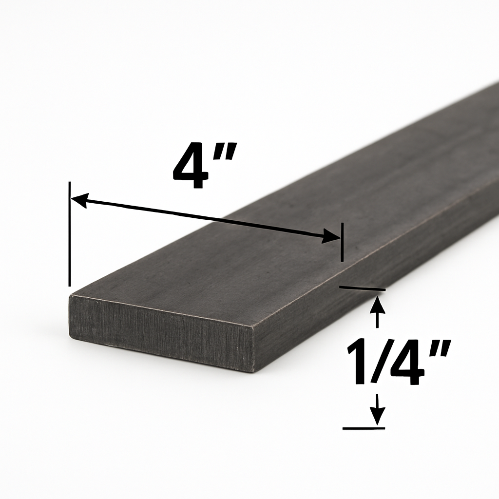 4” x 1/4” Steel Flat Bar - Grade A36