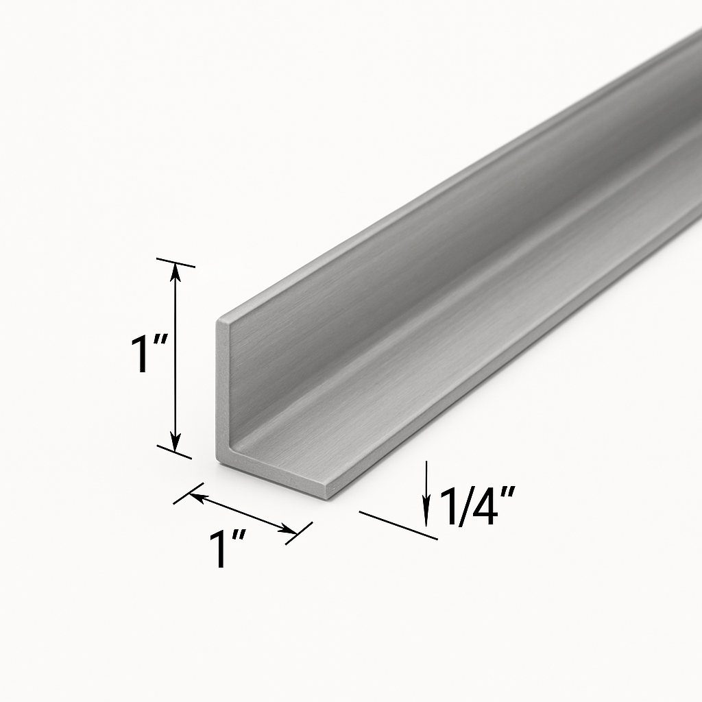 1" x 1" x 1/4" Steel Angle Iron - A36 Hot Rolled 11ga Steel Brackets