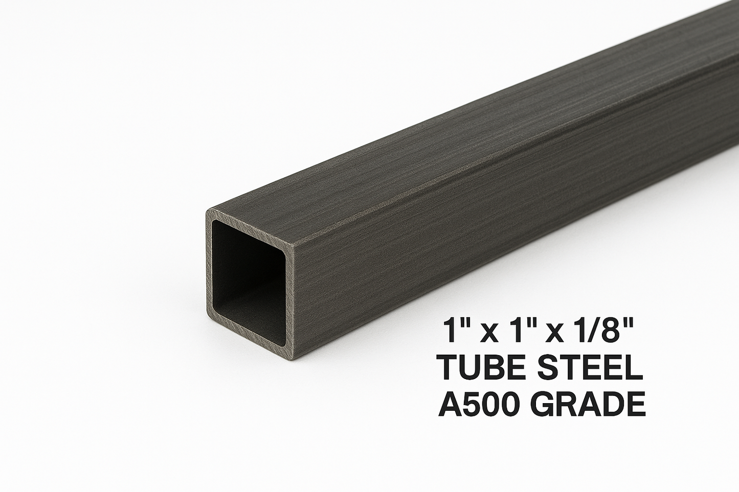 1” x 1” x 1/8” Tube Steel - A500 Hot rolled Carbon Steel - HSS Structural Hollow Square Steel Pipe 11ga - 0.125” Square Tube for Handrails and Fabrication