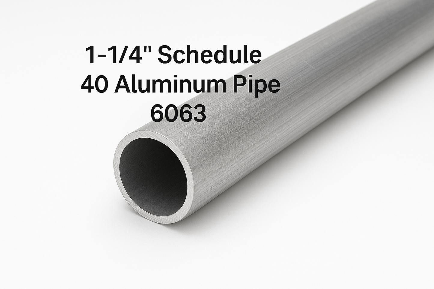 Inch and a quarter aluminum schedule 40 pipe grade 6063