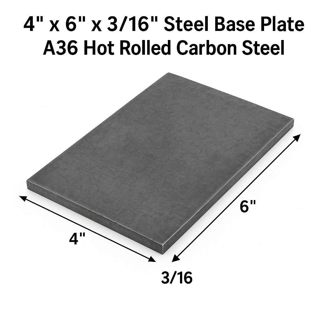 4” x 6” x 3/16” Steel Welding Practice Coupon - Base Plate - A36 Hot Rolled Carbon Steel - 0.1875” Welding Test Coupons Kit - Flat Bar - Strip Plate for Welding Training - Bulk Discount Value Packs