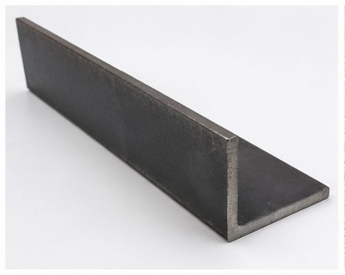Steel angle iron on a white background