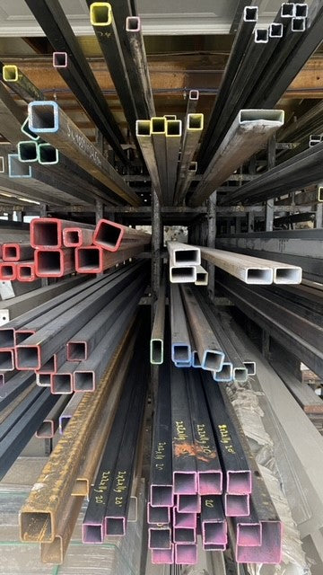 Various sizes of tube steel