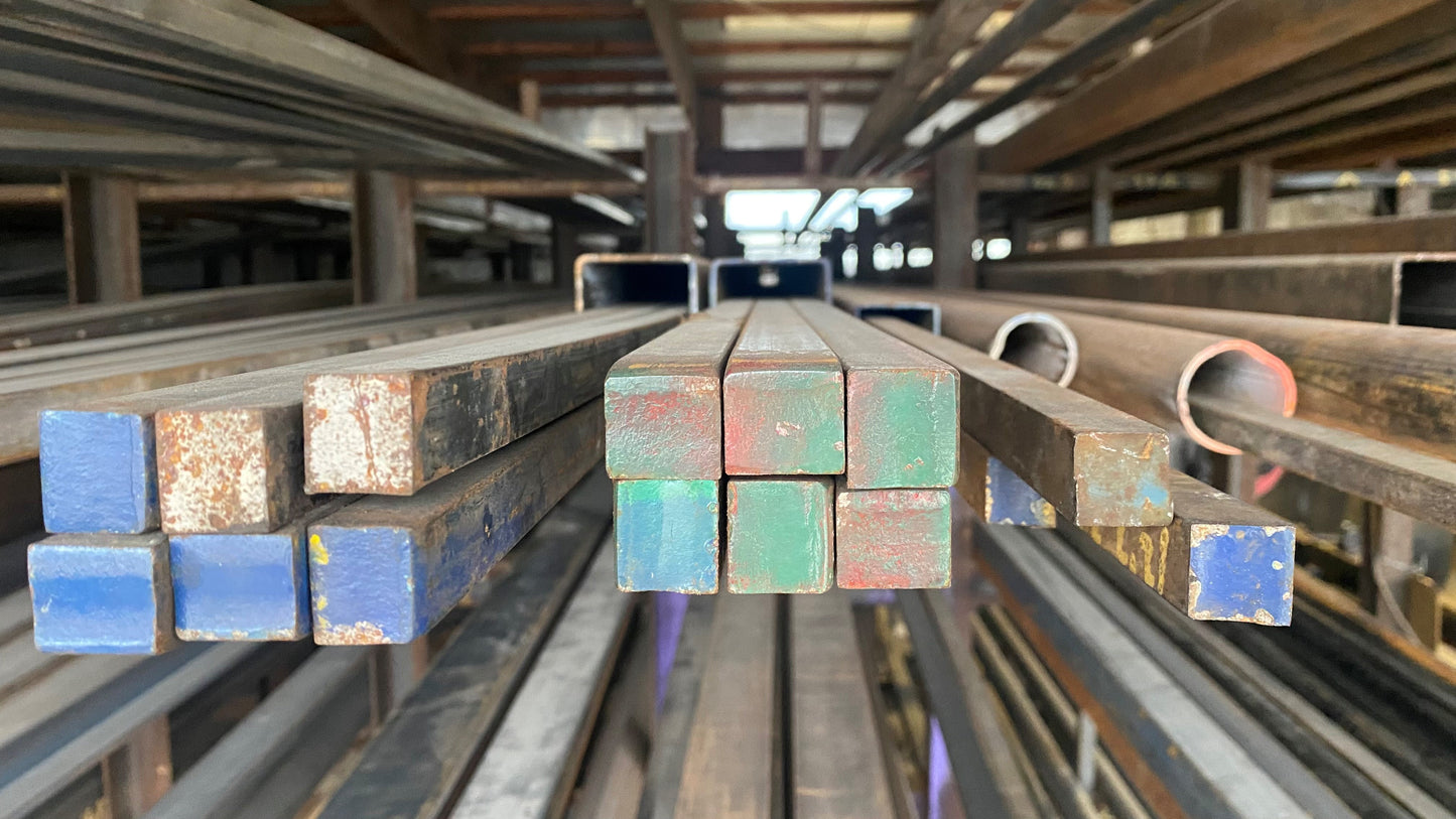 5/16” Cold Rolled 1018 Square Steel Bar - 0.3125” Steel Square Shaft - Metal Stake - Solid Square Rod - Steel Square Stock