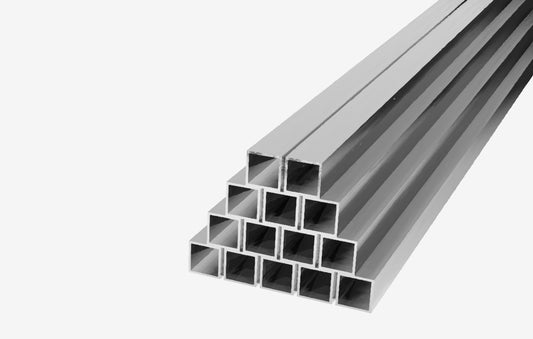 Stack of metal square tubes