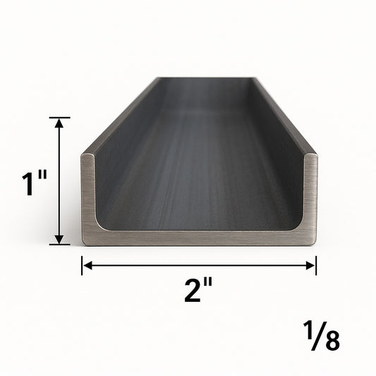 2" x 1" x 1/8" A36 Carbon Steel C-Bar Channel