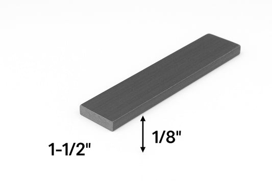 1-1/2" x 1/8" A36 Hot Rolled Carbon Steel Metal Flat Bar - 11ga Strip Plate for Fabrication - 1.5” x 0.125” Welding Practice Coupon