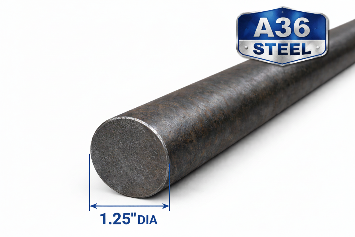 1.25" Steel round rod A36