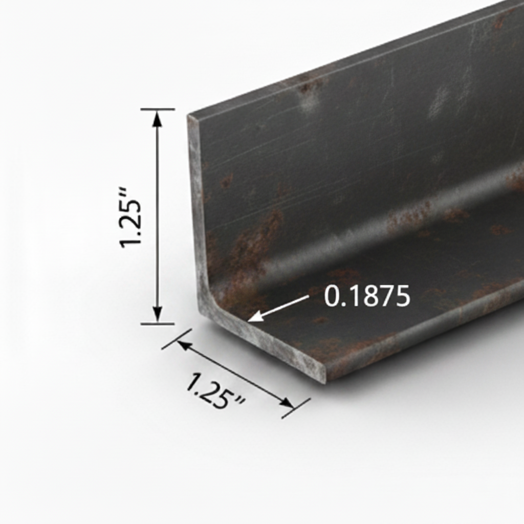 1.25” angle zoomed 0.1875” thick 