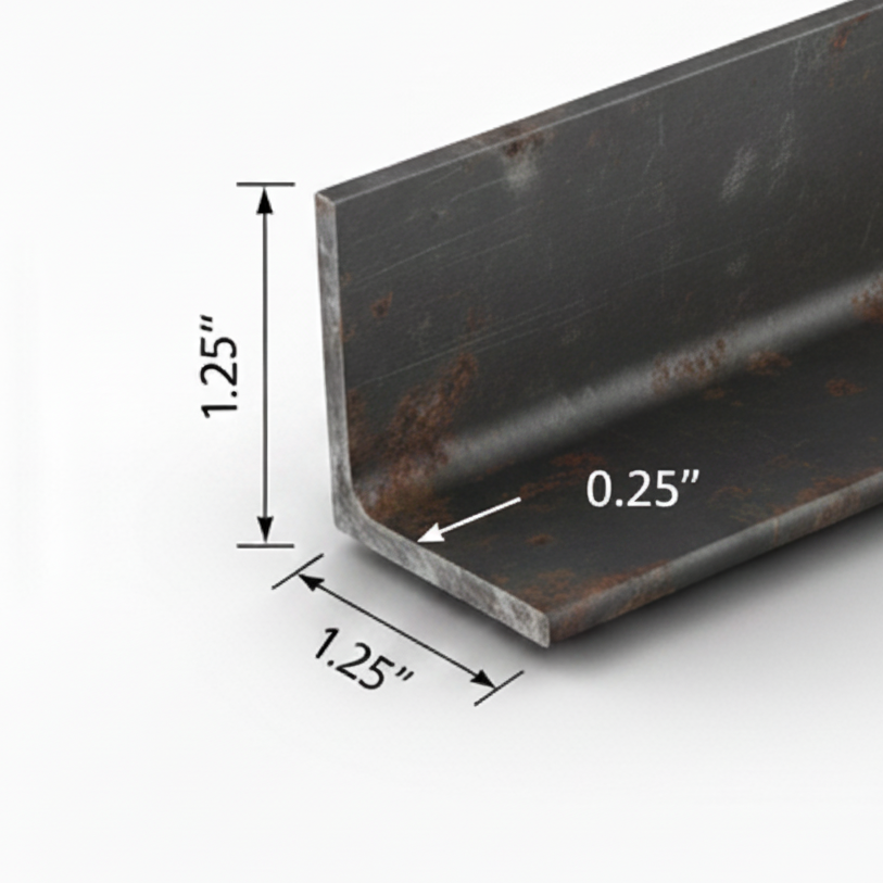1.25” angle zoomed 0.25” thick 