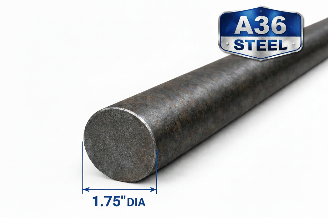 1.75" Steel round rod A36