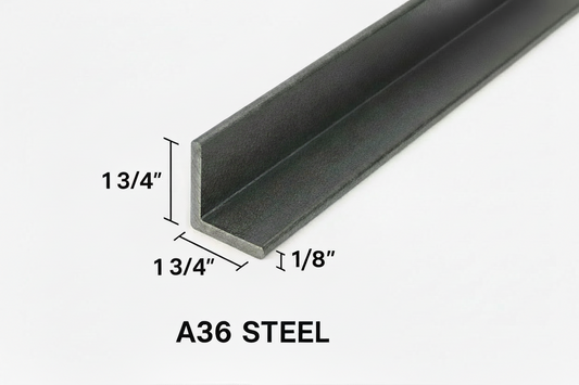 1.75” x 1.75” x 1/8” steel angle iron