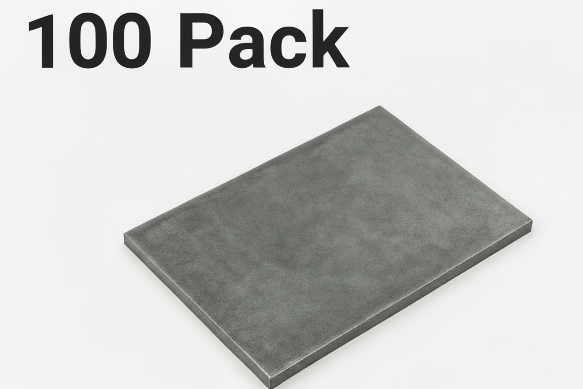 100 piece pack of steel plates for welding practice 