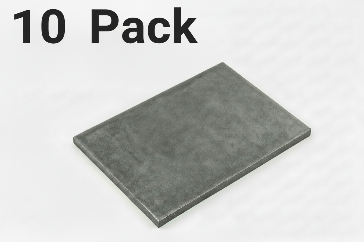 10 piece pack of steel plates for welding practice 