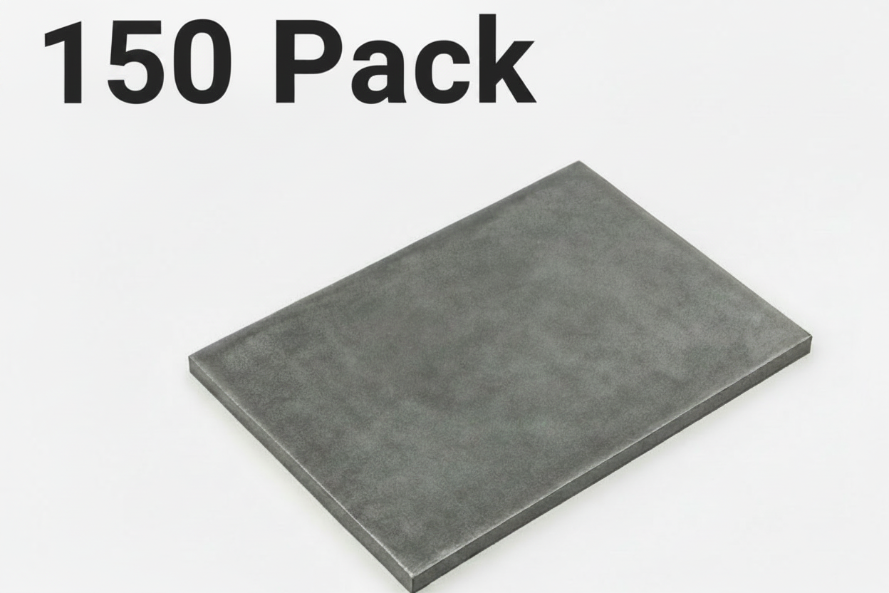 150 piece pack of steel plates for welding practice 
