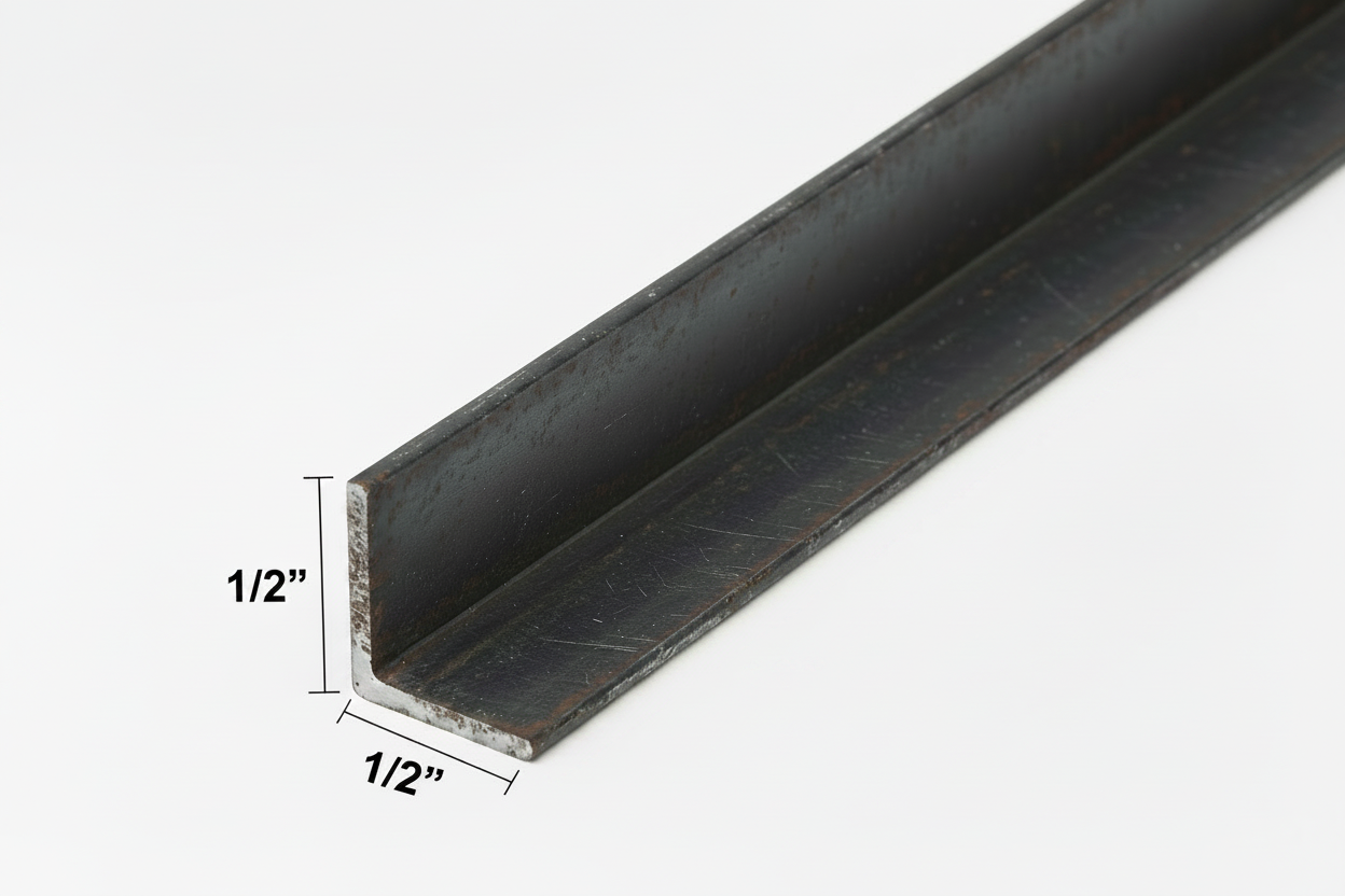 1/2” Metal corner guard on a white background