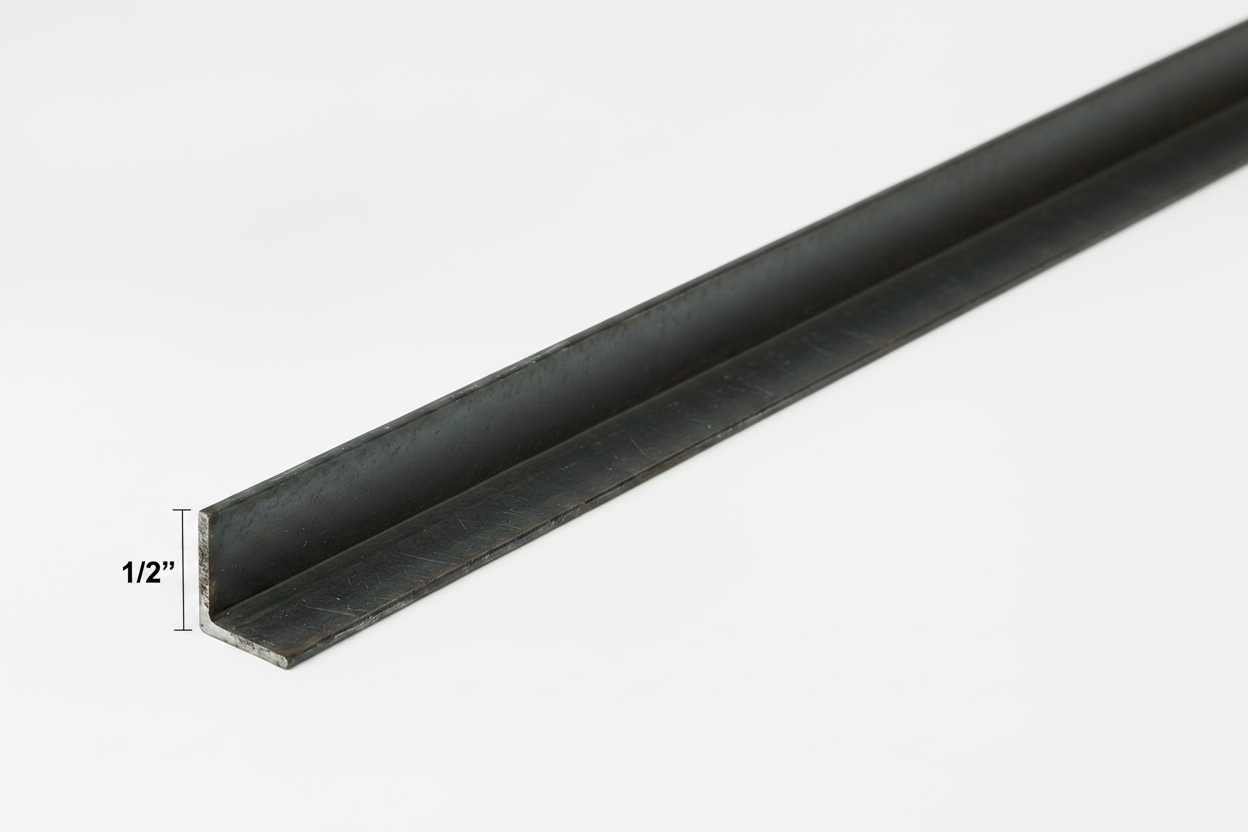 1/2” Metal corner guard on a white background 1/8” long