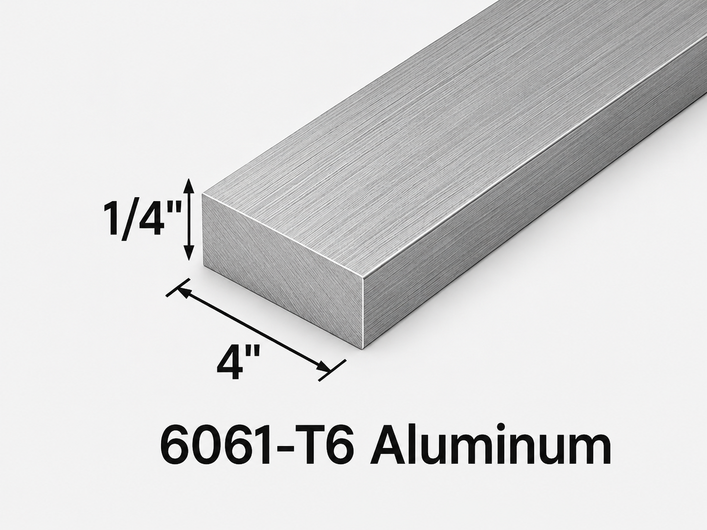 1/4” x 4” aluminum flat bar