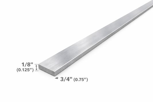 1/8" x 3/4" Aluminum flat bar