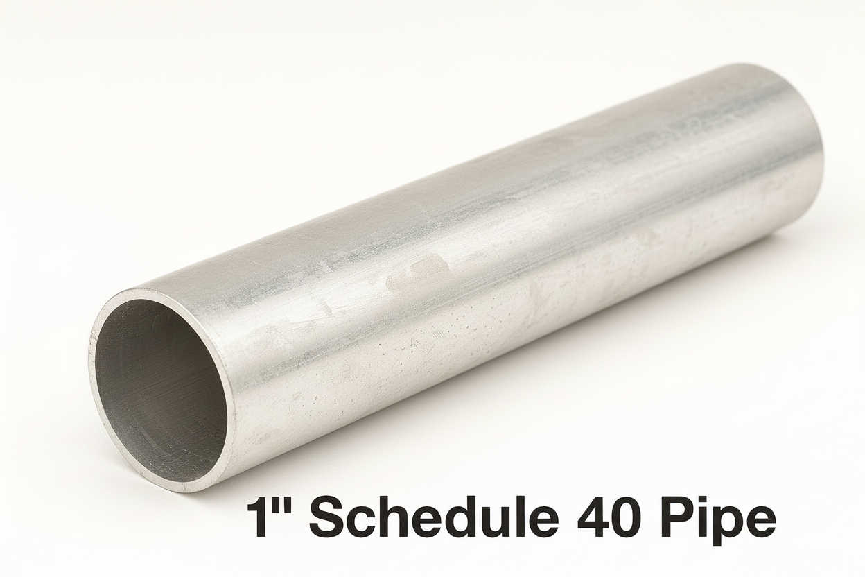 1" Schedule 40 Pipe on a white background