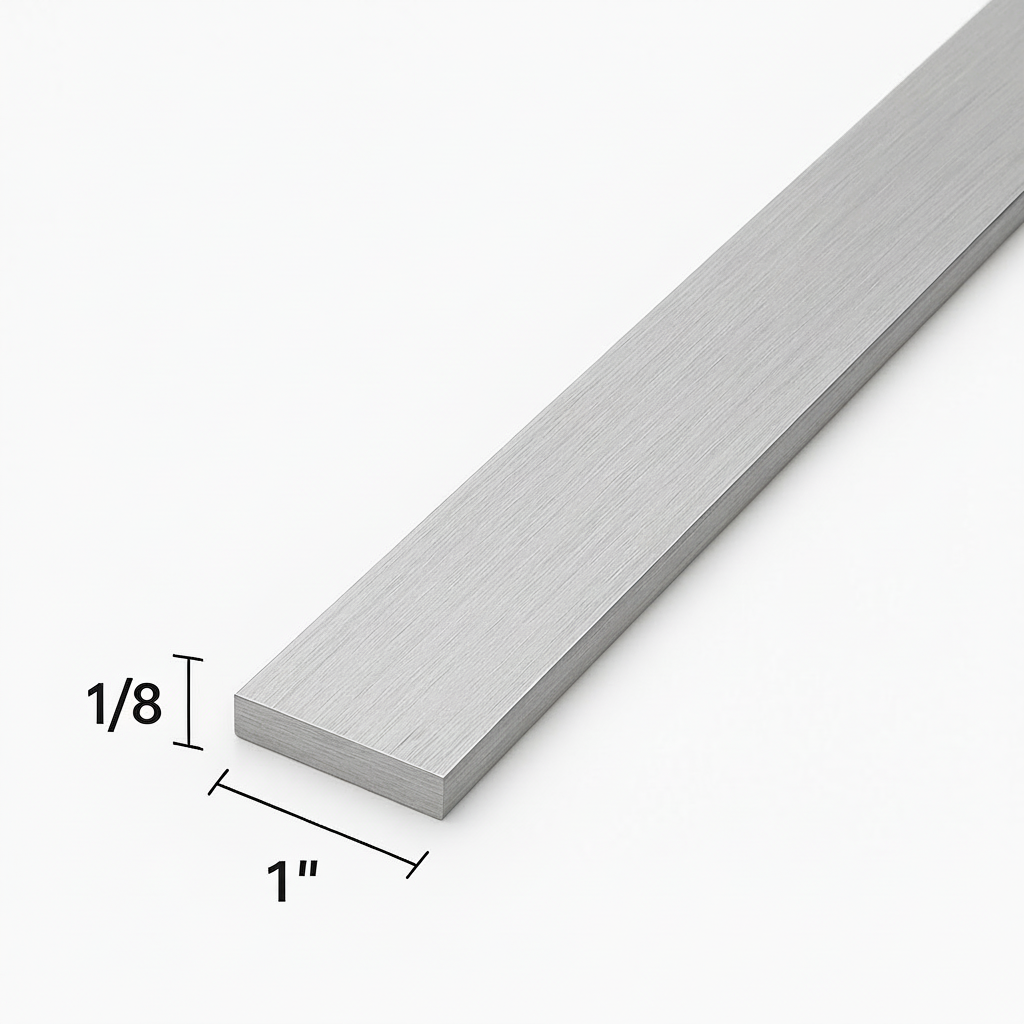 1” by 1/8” aluminum rectangle bar grade 6061-T6 11 gauge flat aluminum strip plate