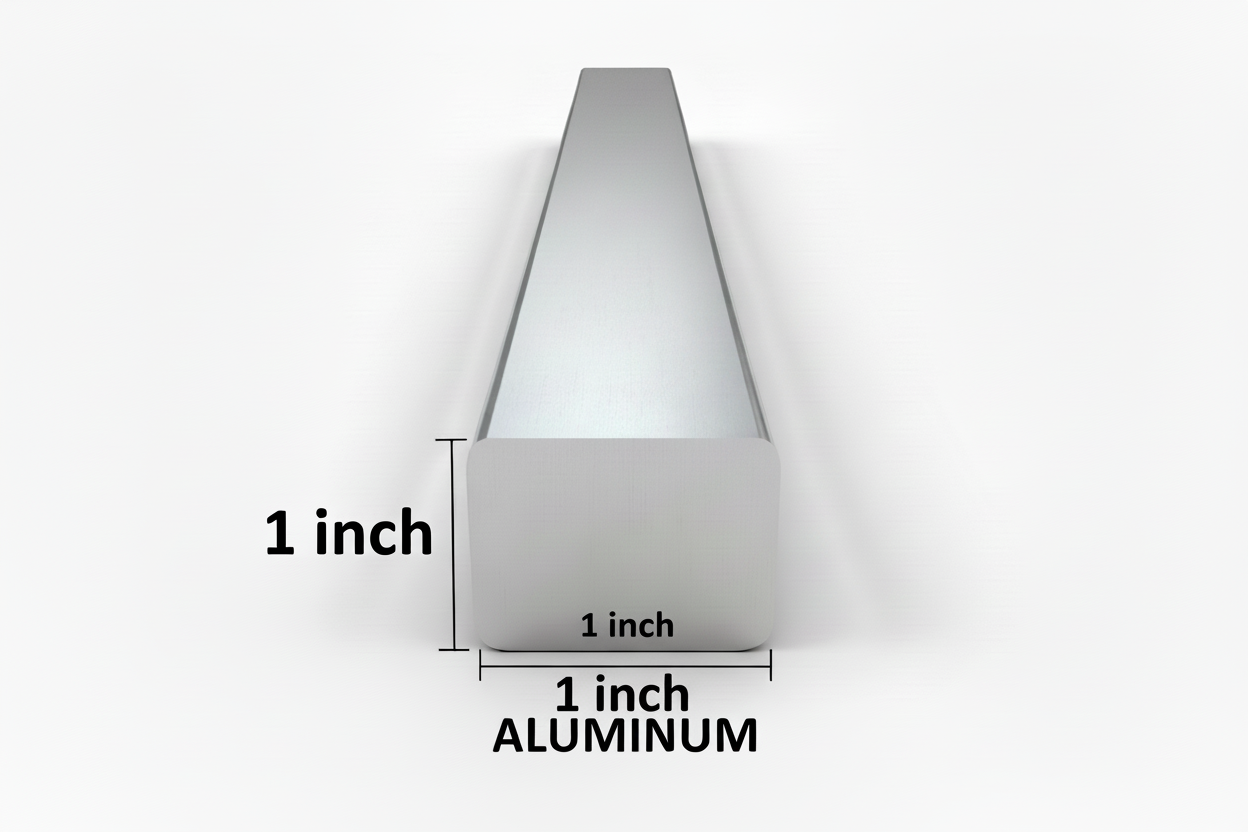1” Square Aluminum Bar 6061- One Inch Solid Square Rod - Metal Shaft, Square Stock, 1” x 1” Aluminum Alloy Square Bar