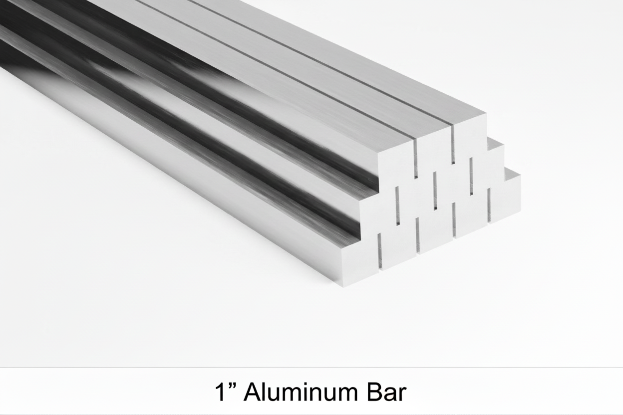 1 inch aluminum square bar