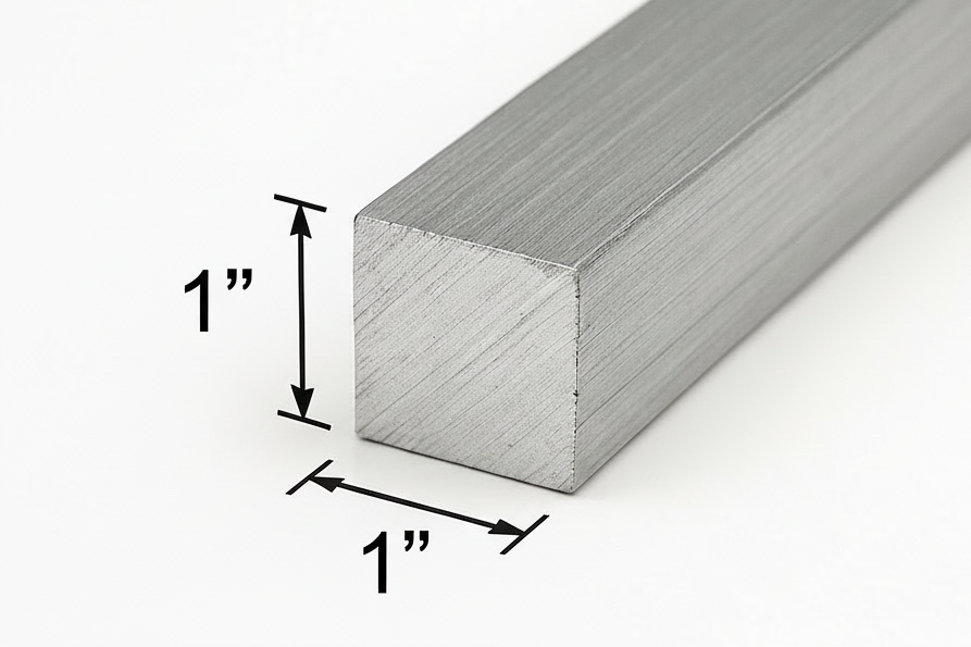1” Square Aluminum Bar 6061- One Inch Solid Square Rod Metal Shaft Squ ...