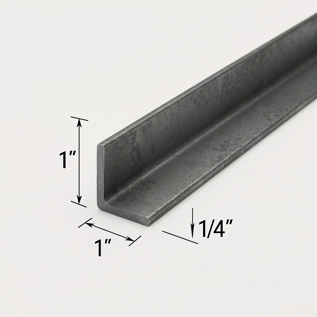 1" x 1" x 1/4" Angle Iron Trim A36 Hot Rolled Carbon Steel Brackets 0.25” Brace L-Bar L-Channel Fabrication Welding Practice