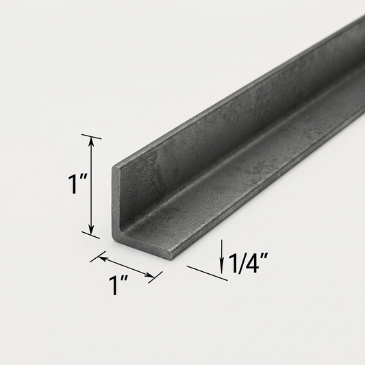 1" x 1" x 1/4" Angle Iron Trim A36 Hot Rolled Carbon Steel Brackets 0.25” Brace L-Bar L-Channel Fabrication Welding Practice