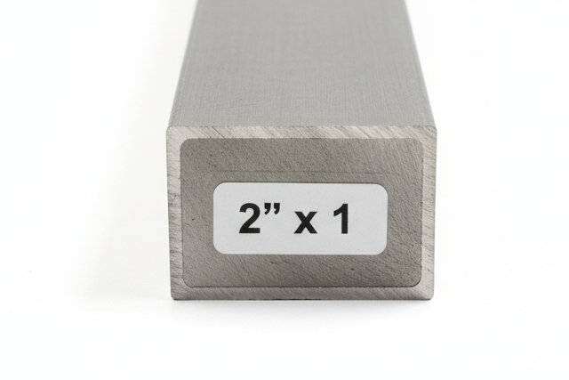 2” x 1” Aluminum Rectangle Solid Flat Bar Grade 6061 - 1” x 2” Metal Strip Plate Welding Practice Fabrication