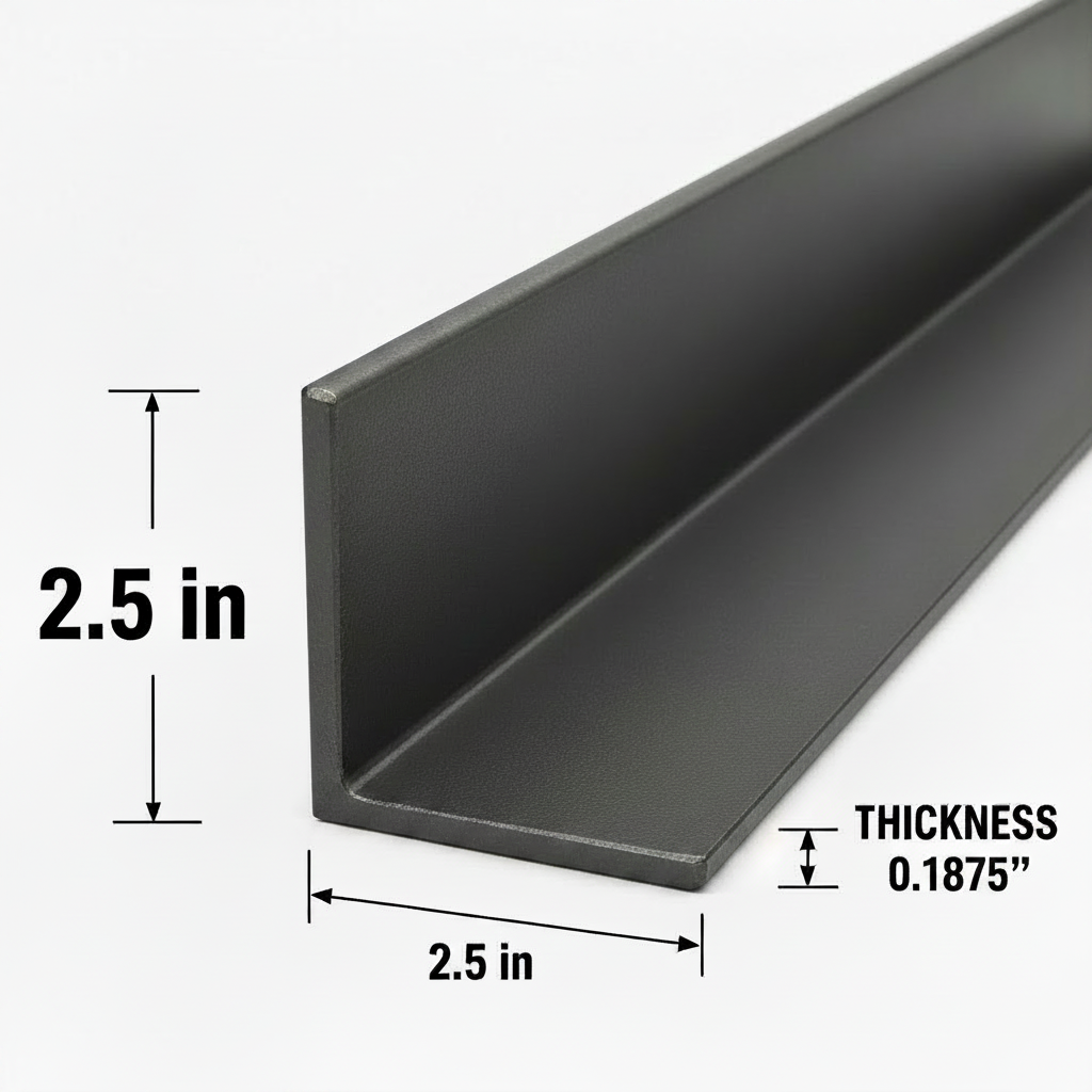 2 1/2“ x 2 1/2“ x 3/16“ steel angle