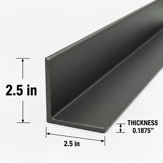 2 1/2“ x 2 1/2“ x 3/16“ steel angle