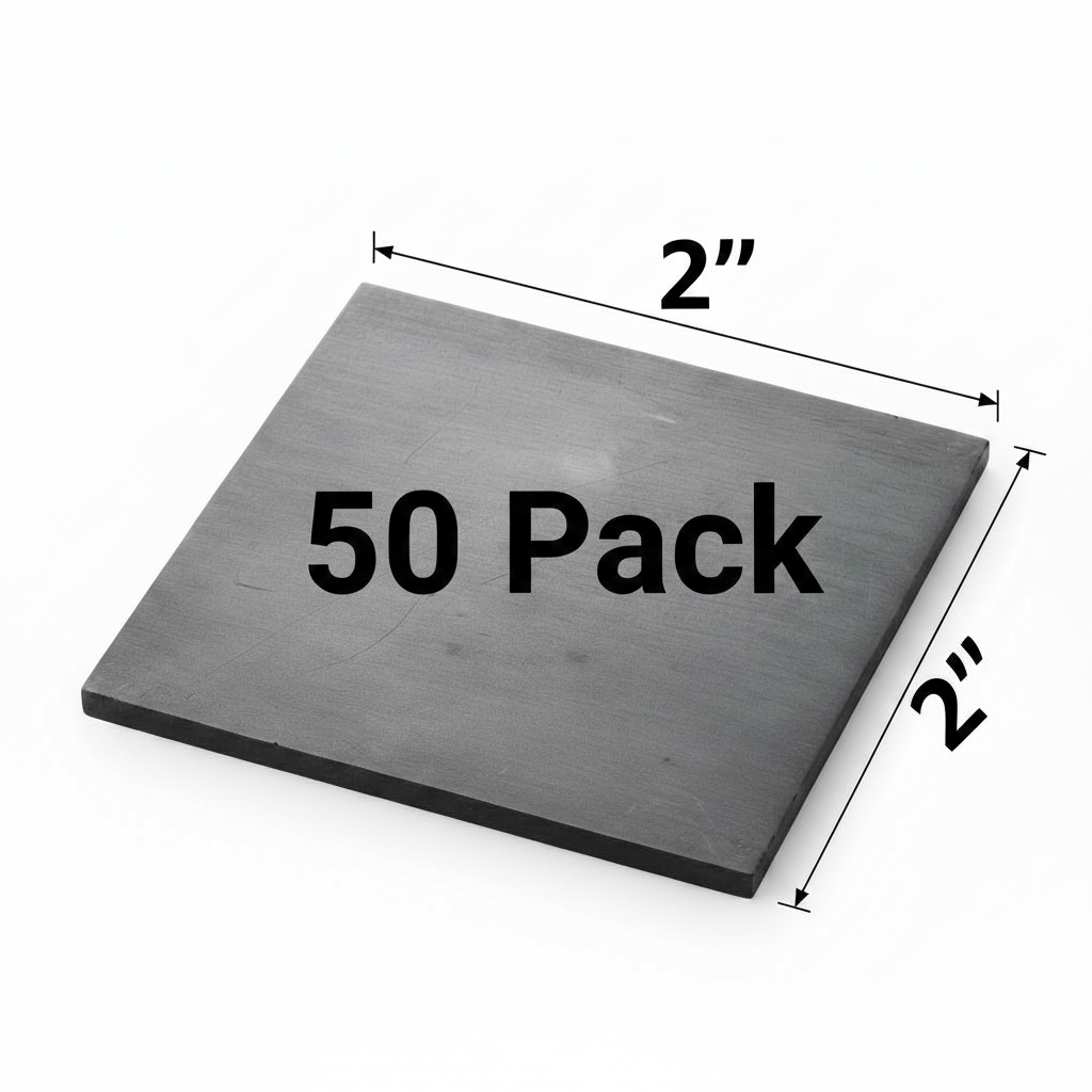 2” by 2” metal shim plate 50 pack