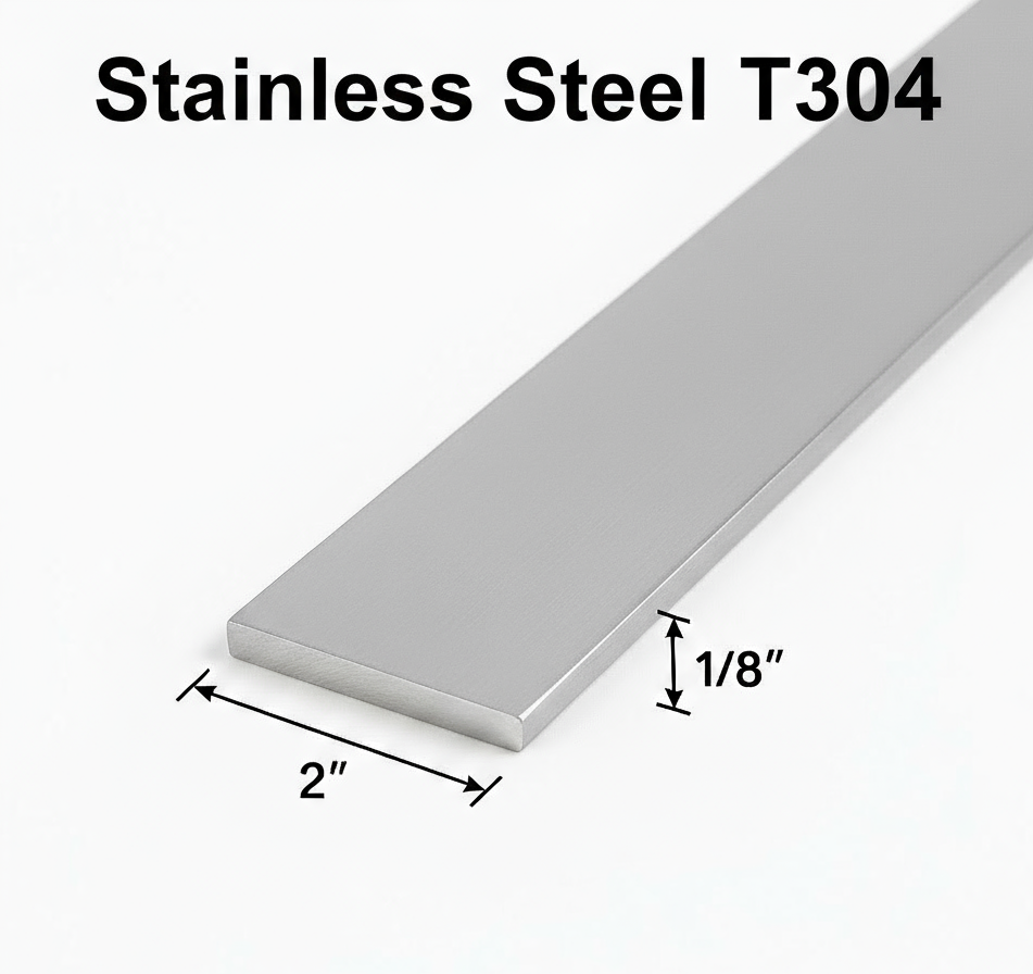 2” x 1/8” stainless steel flat bar strip plate