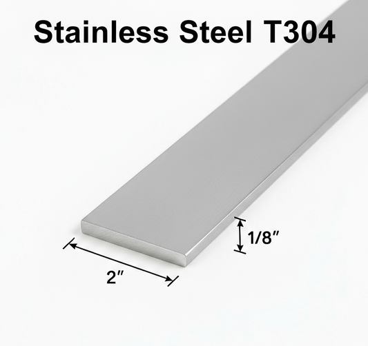 2” x 1/8” stainless steel flat bar strip plate