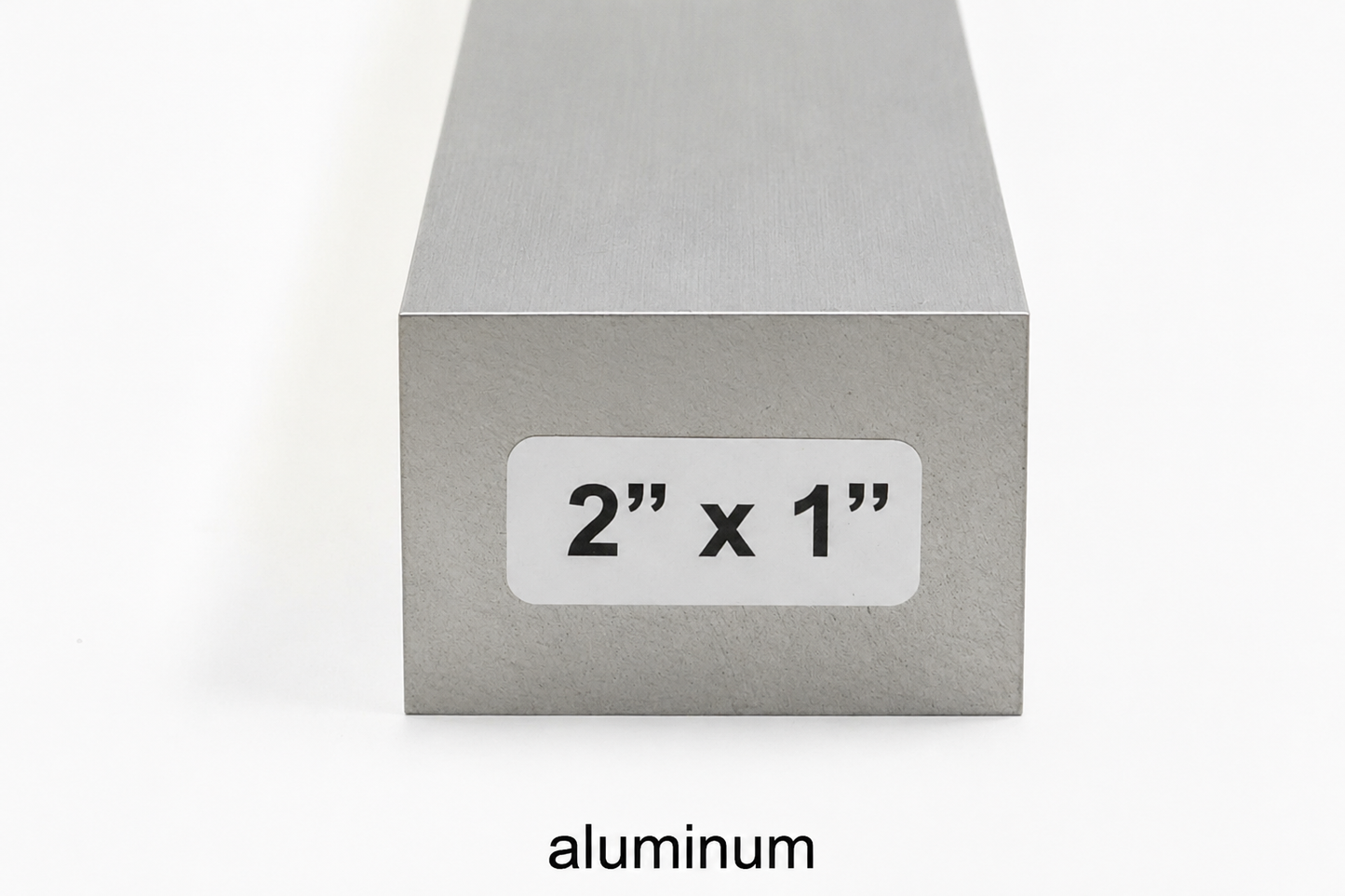 Aluminum flat bar that is 1 inch thick and 2 inches wide