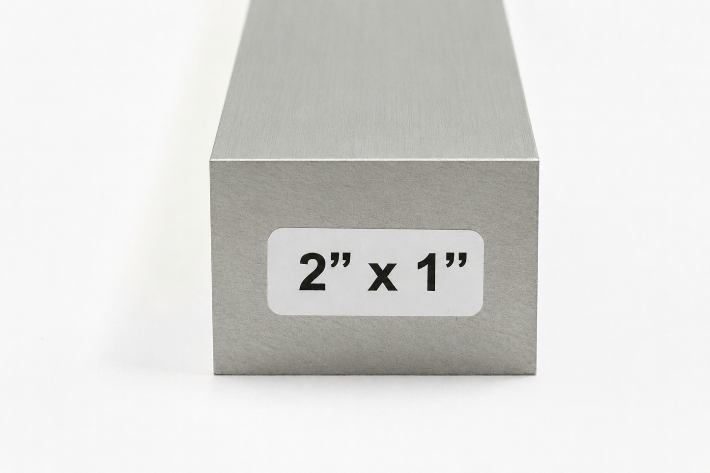 Aluminum flat bar that is 1 inch thick and 2 inches wide