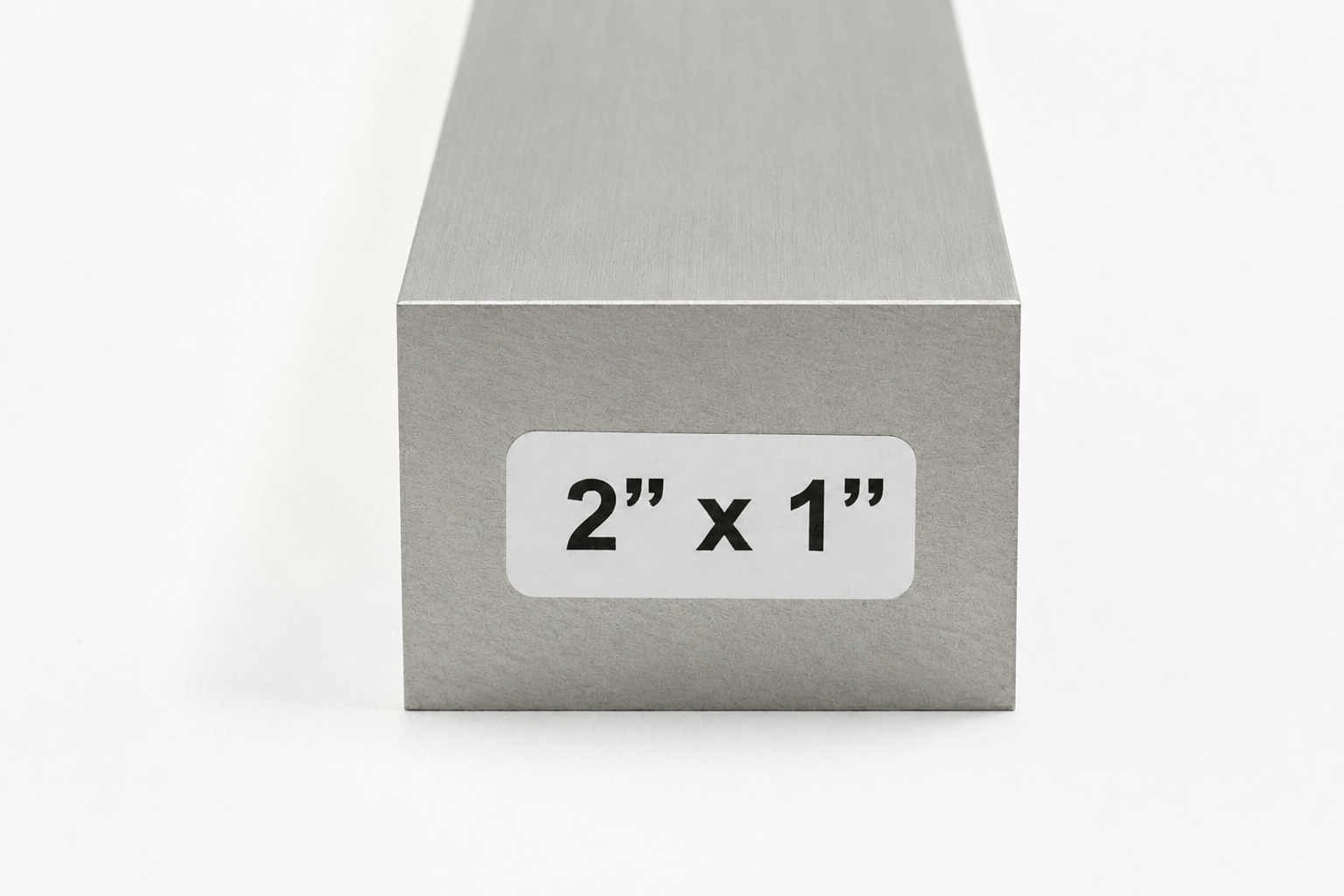 Aluminum flat bar that is 1 inch thick and 2 inches wide