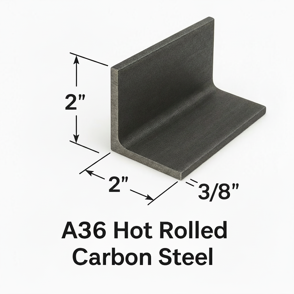 2” x 2"x3/8" Hot Rolled Carbon Steel