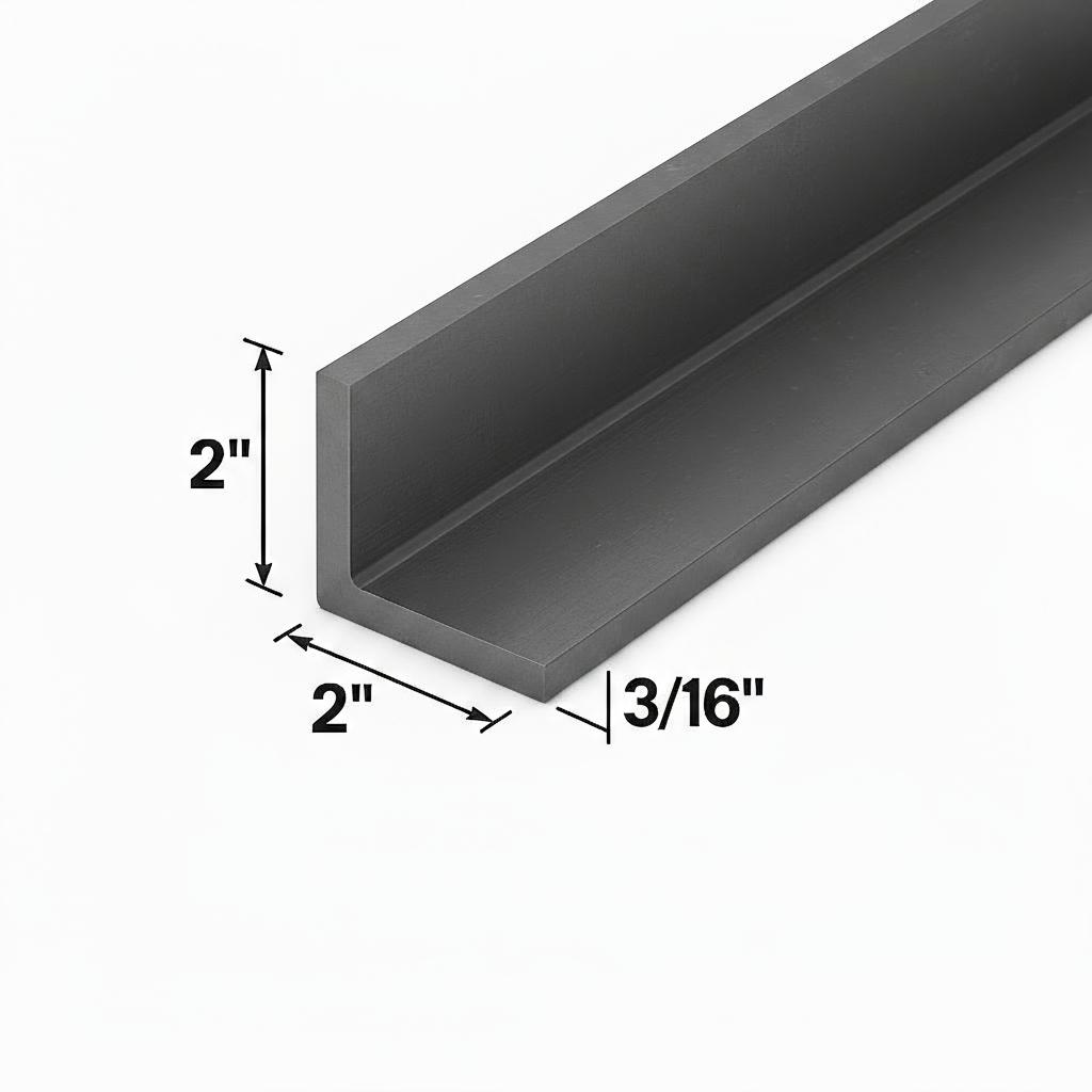 2” x 2” x 3/16” steel angle