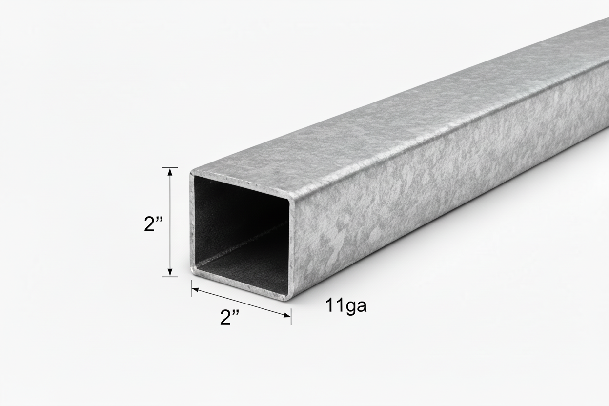 2“ x 2“ x 11 gauge galvanized tube steel