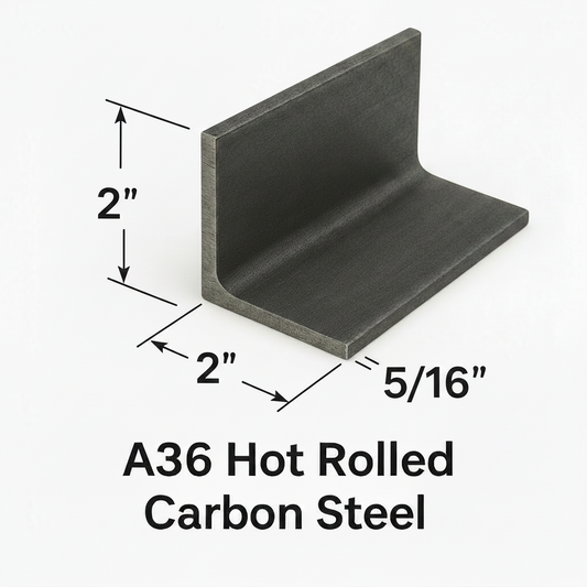 2” x 2"x 5/16" Hot Rolled Carbon Steel angle