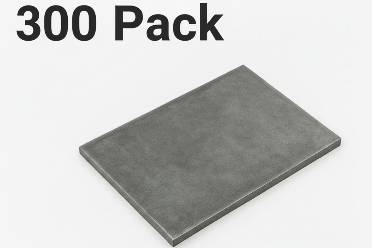 300 piece pack of steel plates for welding practice 
